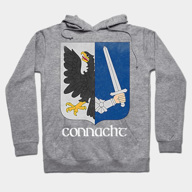 Connacht  / Irish Vintage Style Crest Coat Of Arms Design Hoodie by feck!